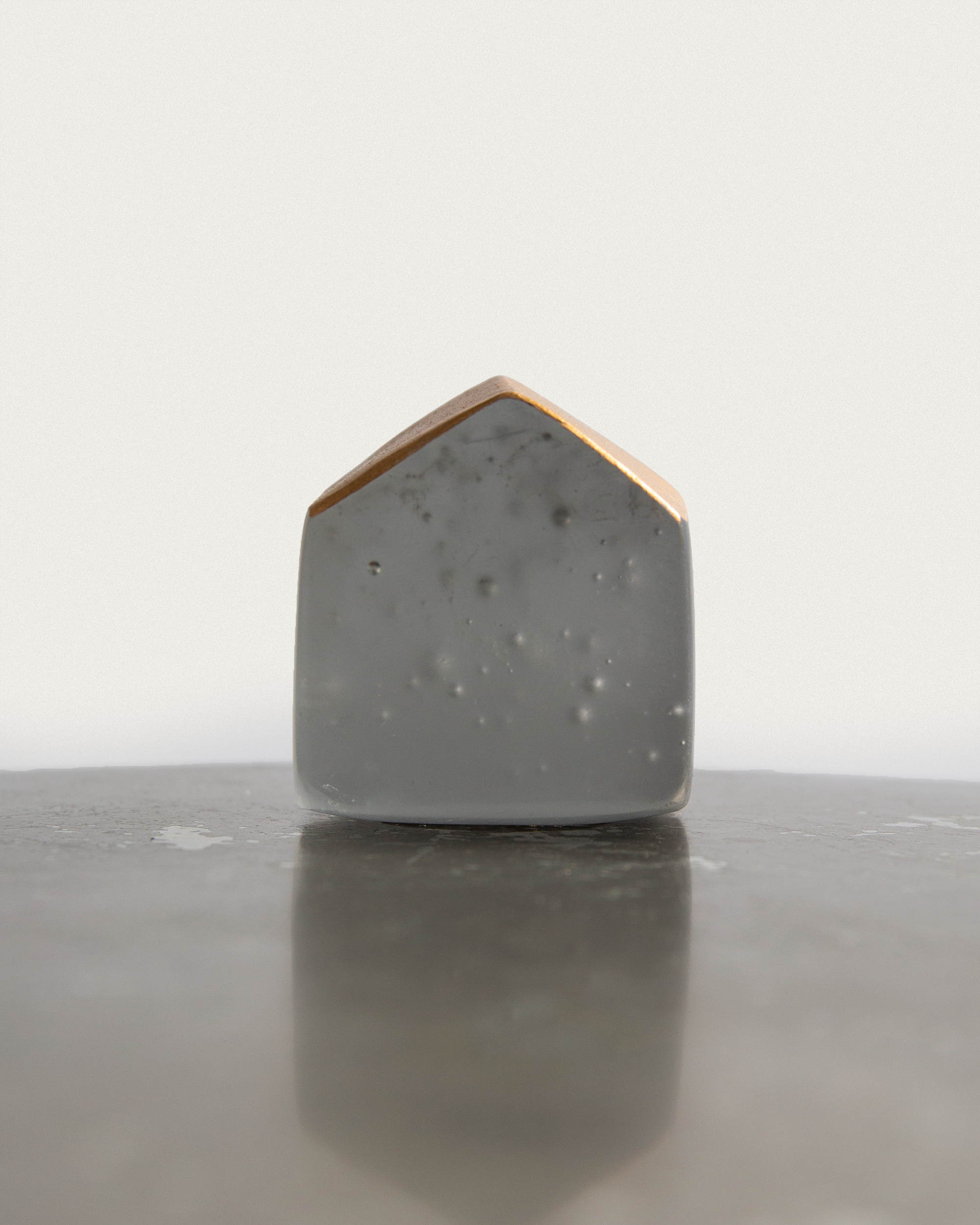 Smoky Gray Glass House - Medium #69