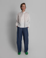 Mini Shirt in White Nuno Cotton