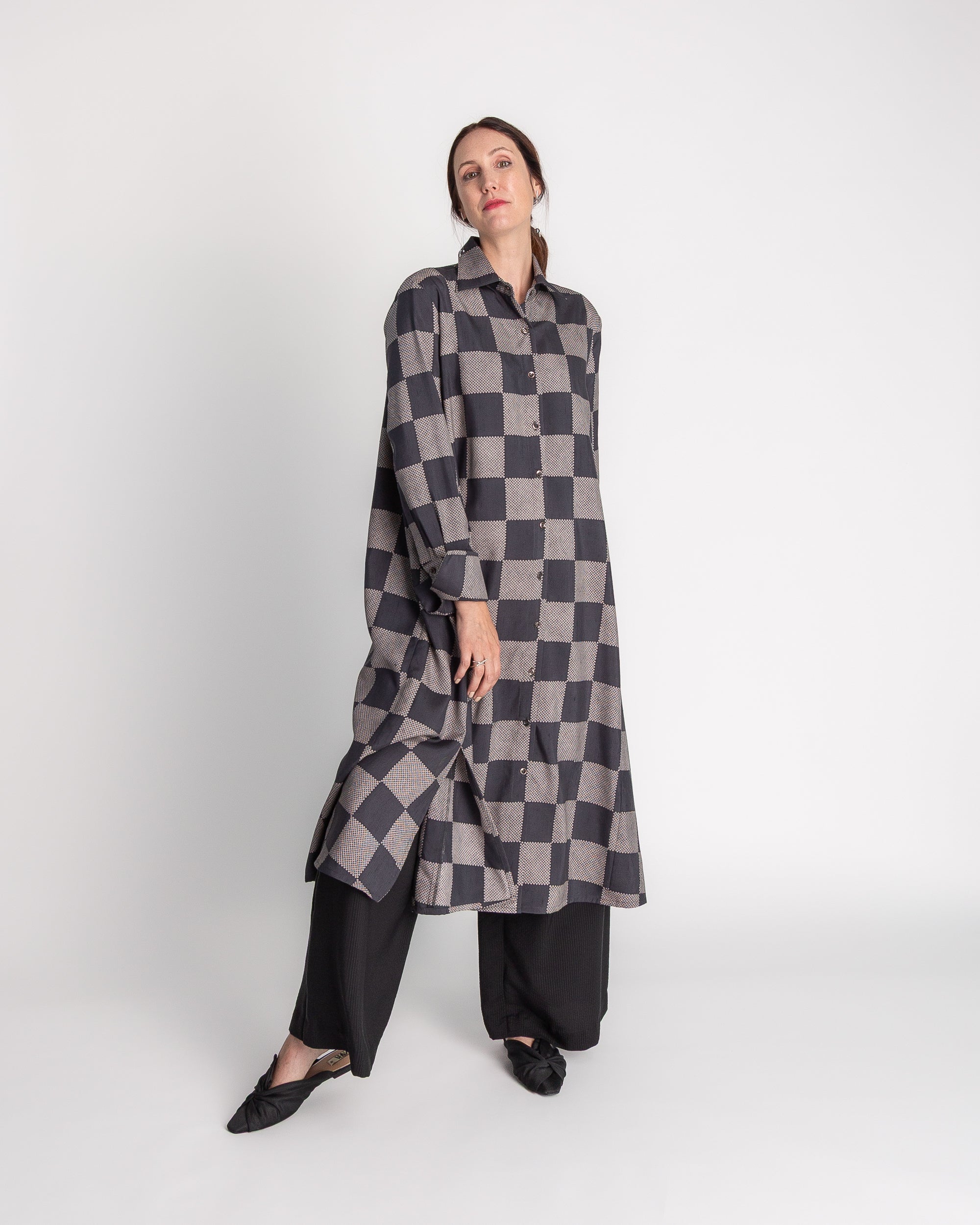 Ginza Dress in Vintage Japanese Printed Silk
