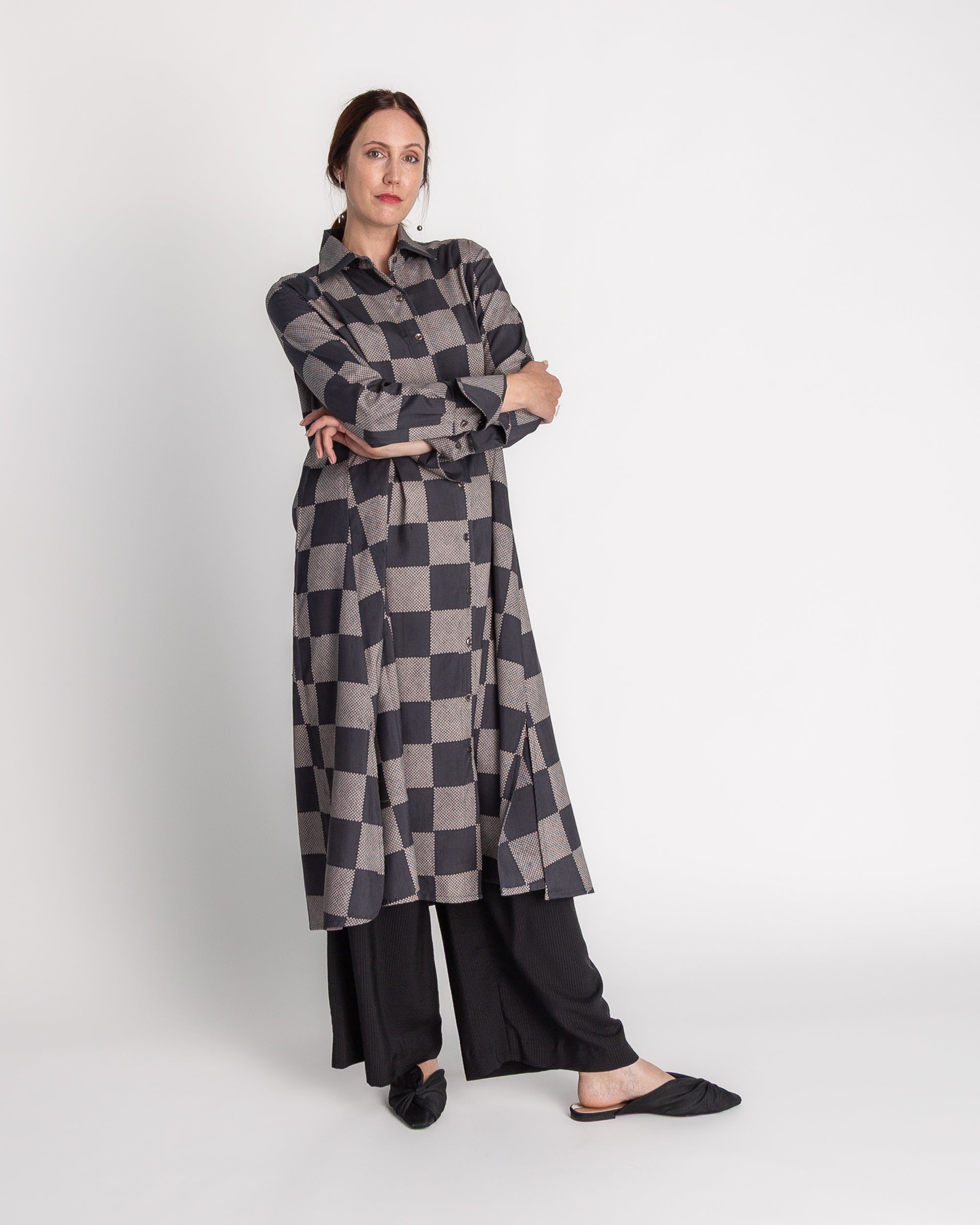 Ginza Dress in Vintage Japanese Printed Silk