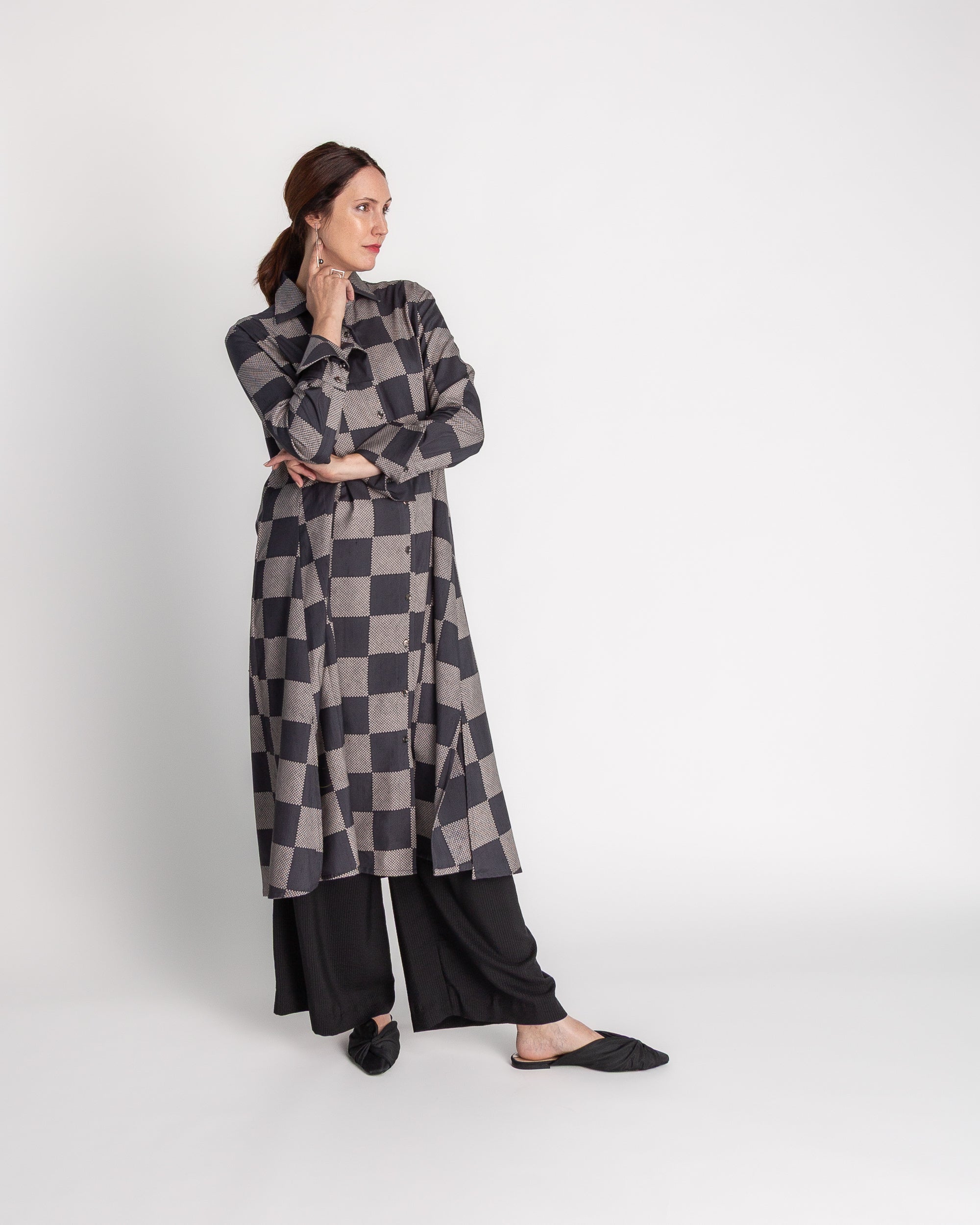 Ginza Dress in Vintage Japanese Printed Silk
