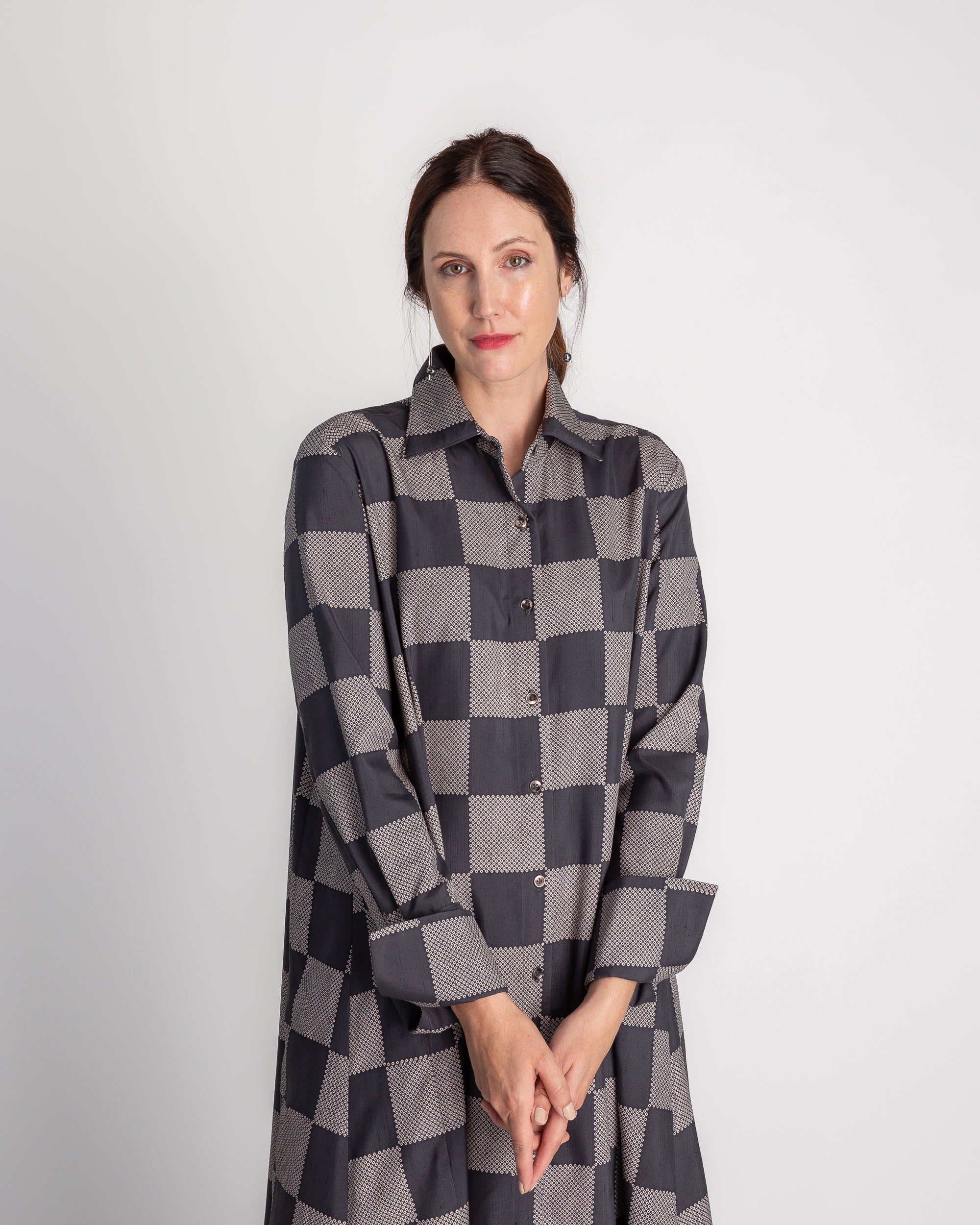 Ginza Dress in Vintage Japanese Printed Silk