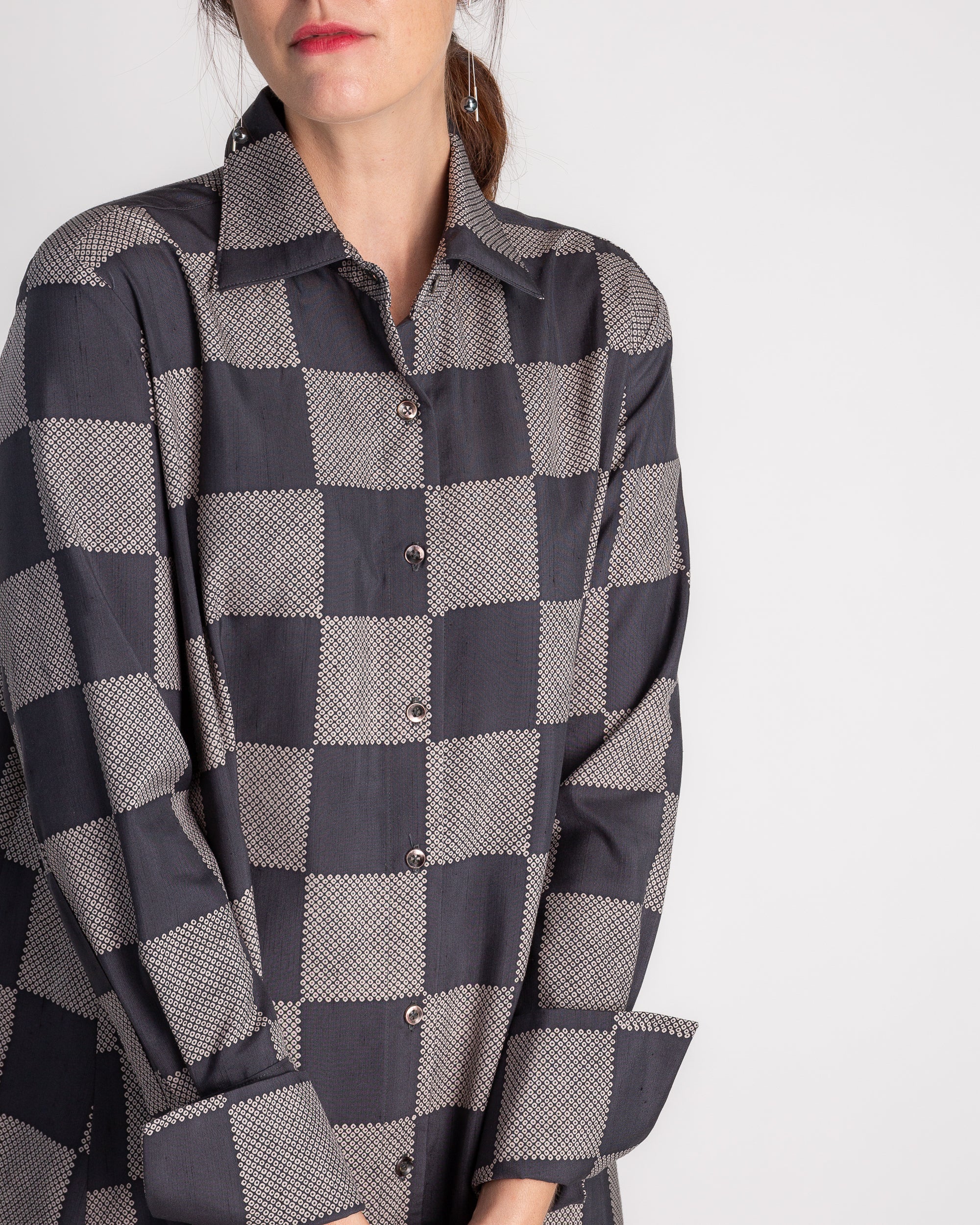 Ginza Dress in Vintage Japanese Printed Silk