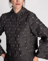 Sprite Jacket in Nuno Black "Cracked Denim"