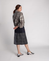 Balloon Bomber in Vintage Japanese Gray Silk