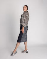 Balloon Bomber in Vintage Japanese Gray Silk