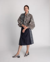 Balloon Bomber in Vintage Japanese Gray Silk