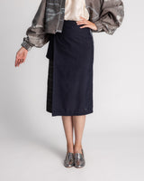 Peplum Skirt in Vintage Japanese Silk Shibori