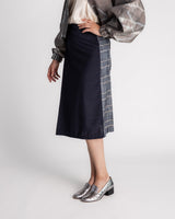 Peplum Skirt in Vintage Japanese Silk Shibori