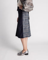 Peplum Skirt in Vintage Japanese Silk Shibori