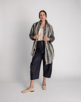 Long Omni Jacket in Vintage Japanese Silk Ikat