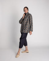 Long Omni Jacket in Vintage Japanese Silk Ikat