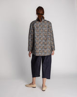 Long Omni Jacket in Vintage Japanese Silk Ikat