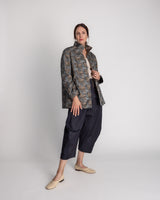 Long Omni Jacket in Vintage Japanese Silk Ikat