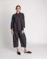 Japan Shirt in Charcoal Wool Plaid