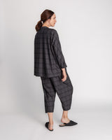 Japan Shirt in Charcoal Wool Plaid