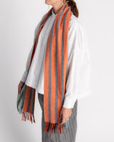 Band Collar Shirt in White Cotton Twill