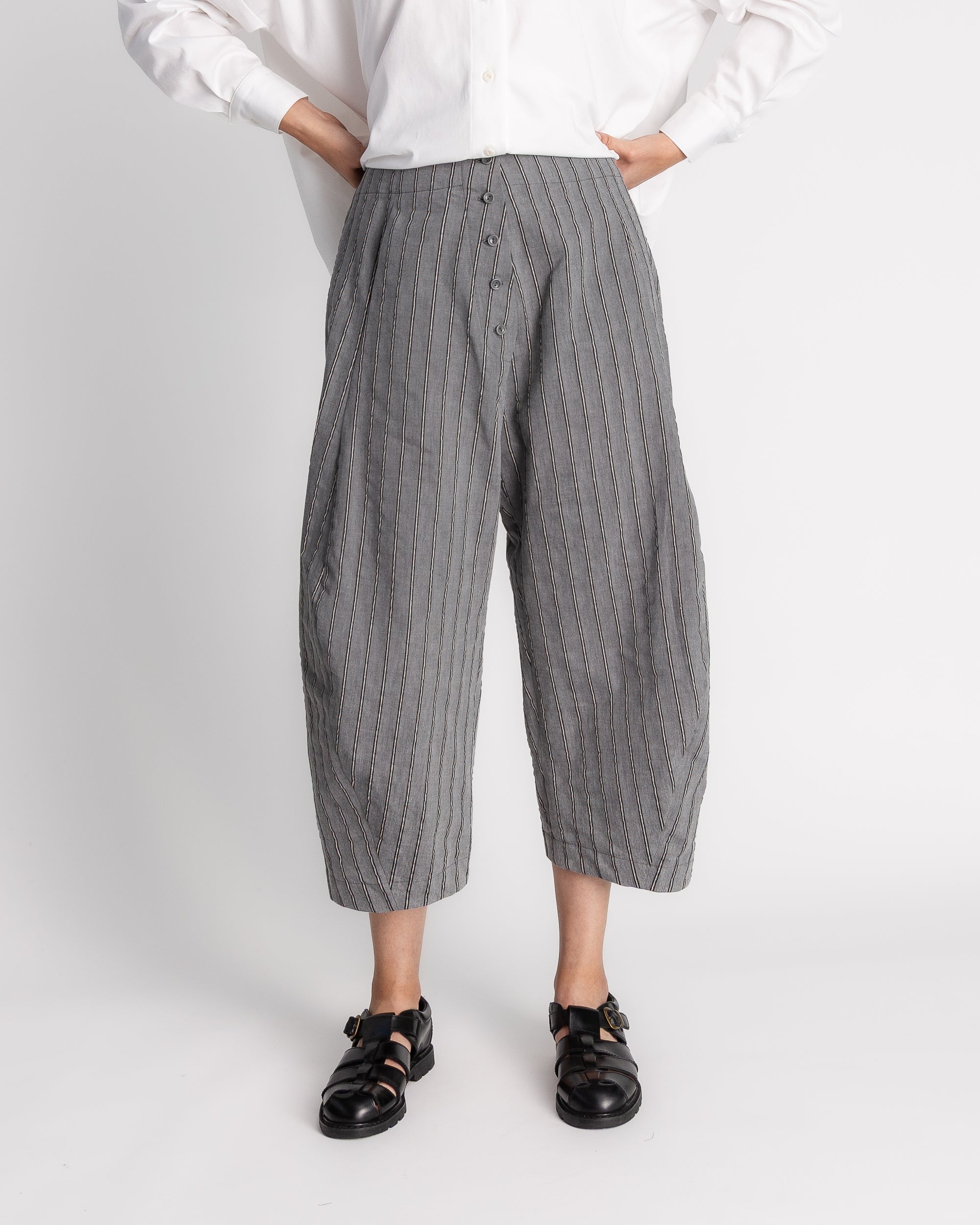 Paris Pant in Striped Nuno Cotton