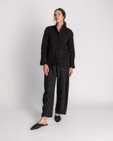 Christina Jacket in Black Nuno "Ajiro"