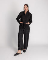 Christina Jacket in Black Nuno "Ajiro"