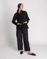 Christina Jacket in Black Nuno "Ajiro"
