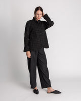Christina Jacket in Black Nuno "Ajiro"