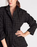 Christina Jacket in Black Nuno "Ajiro"