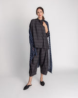 Japan Shirt in Charcoal Wool Plaid