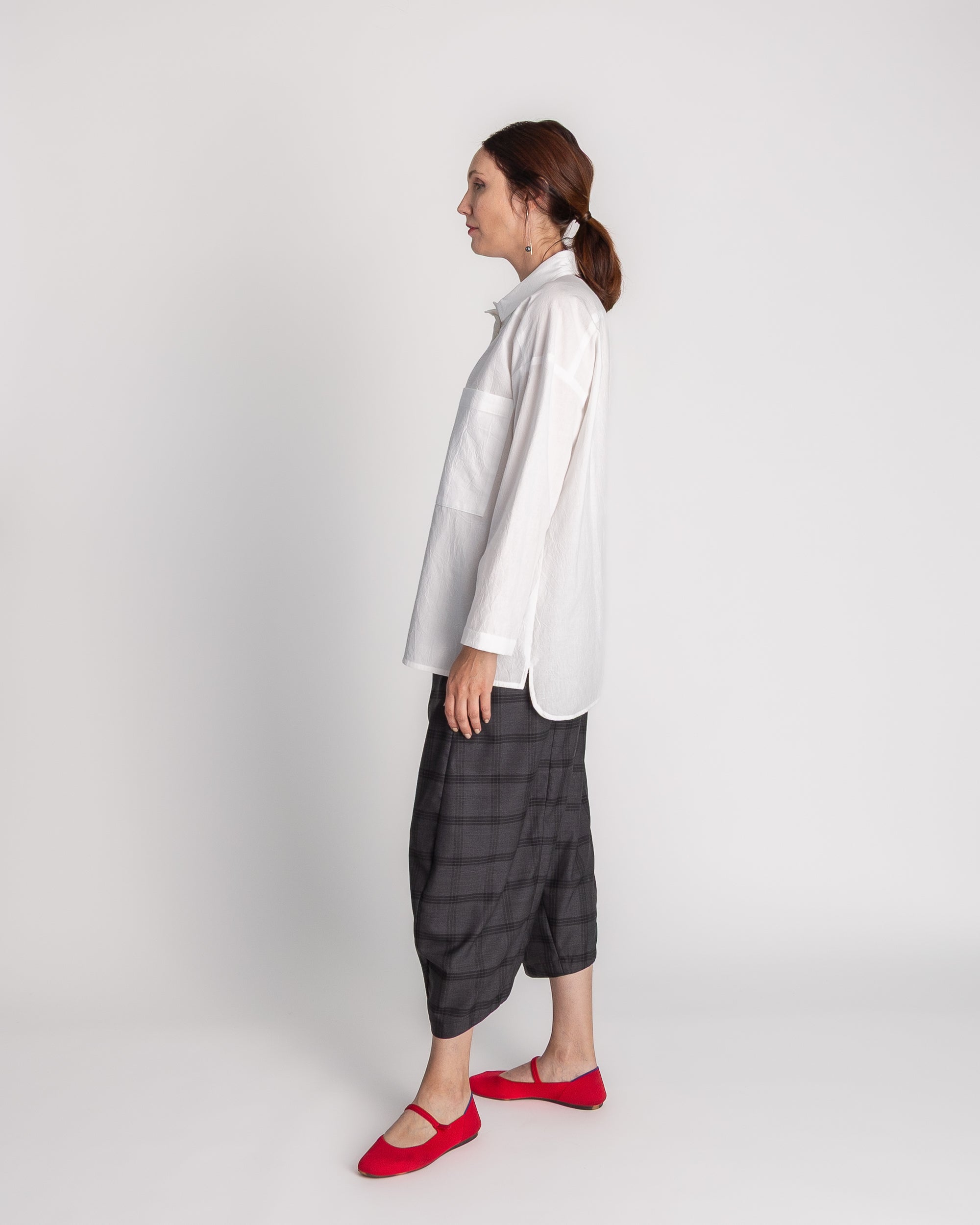 Big Shirt in White Japanese Crumpled Cotton