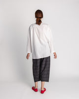 Big Shirt in White Japanese Crumpled Cotton