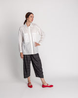 Big Shirt in White Japanese Crumpled Cotton