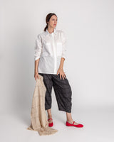 Big Shirt in White Japanese Crumpled Cotton