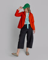 Christina Jacket in Coral Cotton Poplin