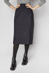 Side Slit Skirt in Vintage Japanese Cotton Ikat