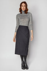 Side Slit Skirt in Vintage Japanese Cotton Ikat
