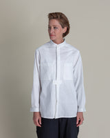 Sally Shirt in White Nuno "Crazy Stitches"