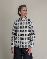 Cropped Omni Jacket in Vintage Japanese Silk Ikat
