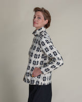Cropped Omni Jacket in Vintage Japanese Silk Ikat