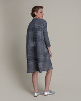 Japan Dress in Vintage Japanese Black and White Printed Silk