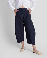 Paris Pant in Midnight Blue Nuno Cotton