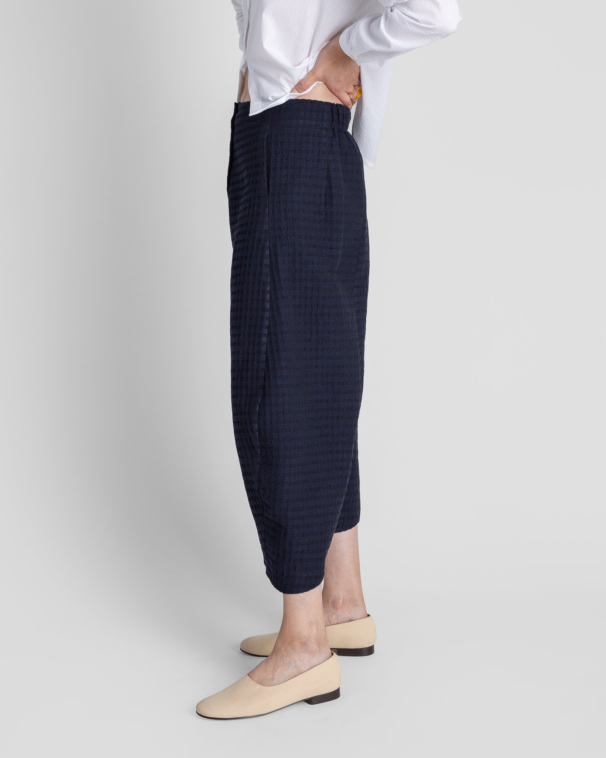 Paris Pant in Midnight Blue Nuno Cotton
