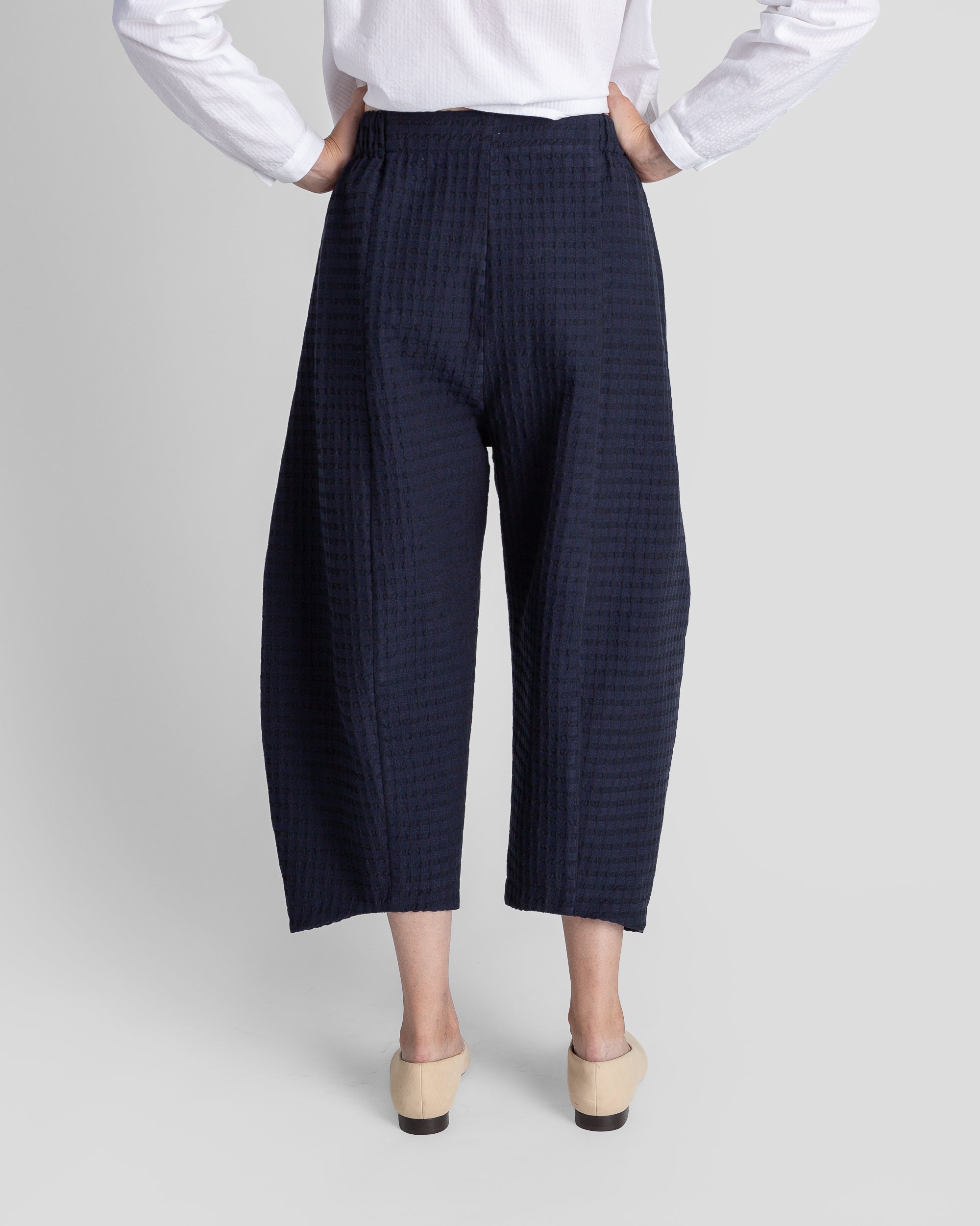 Paris Pant in Midnight Blue Nuno Cotton