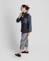 Sally Shirt in Vintage Japanese Indigo Cotton Ikat Mix