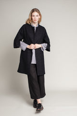 Long Party Jacket in Nuno Etamine Wool