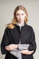 Long Party Jacket in Nuno Etamine Wool