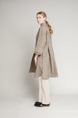 Double Cuff Dress in Japanese Cotton Stripe