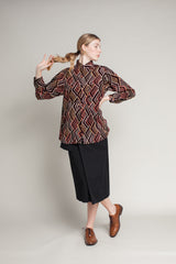 Sally Shirt in Vintage Japanese Printed Silk