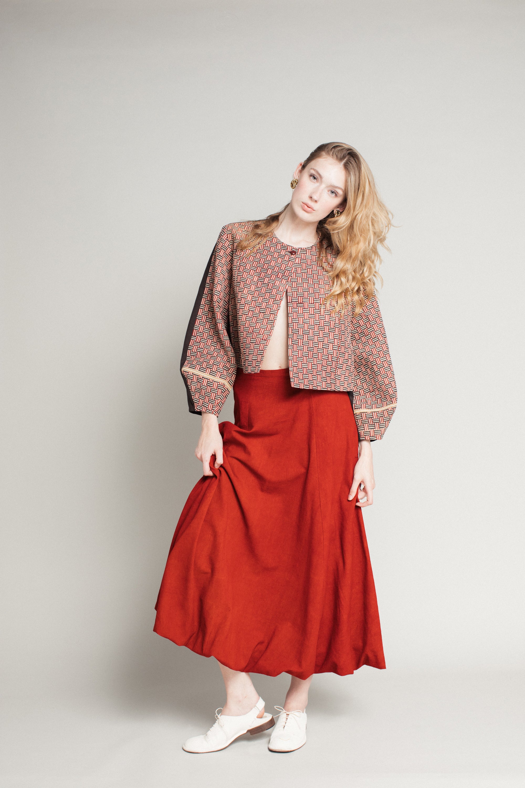 Belle Skirt in Madder Cotton