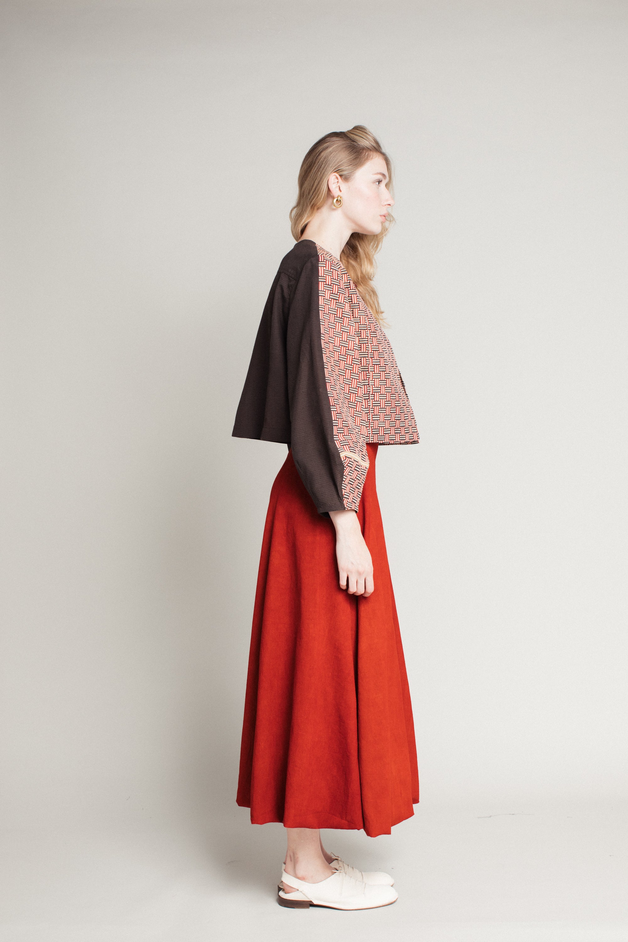 Belle Skirt in Madder Cotton