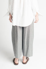 Arai Pant in Grey Cotton Stripe